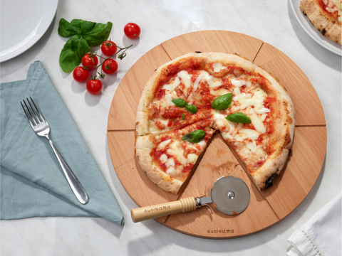 Tagliere in Faggio per Pizza con Tagliapizza