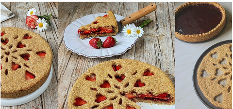 Crostata integrale con fragole