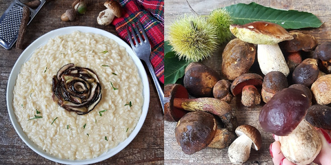 Risotto ai funghi porcini e liquirizia