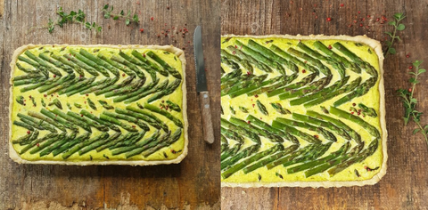 Crostata salata di asparagi