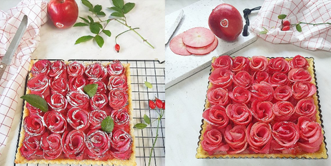 Crostata rosa di mele