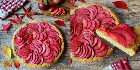 Crostata con frolla all’avocado e mele red moon