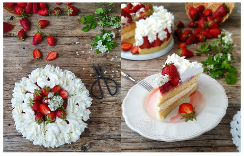 Torta chantilly e fragole