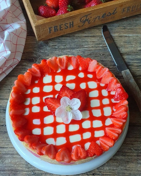 Crostata fragole e panna cotta