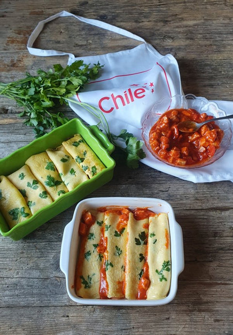 Cannelloni di crepes con pesce spada