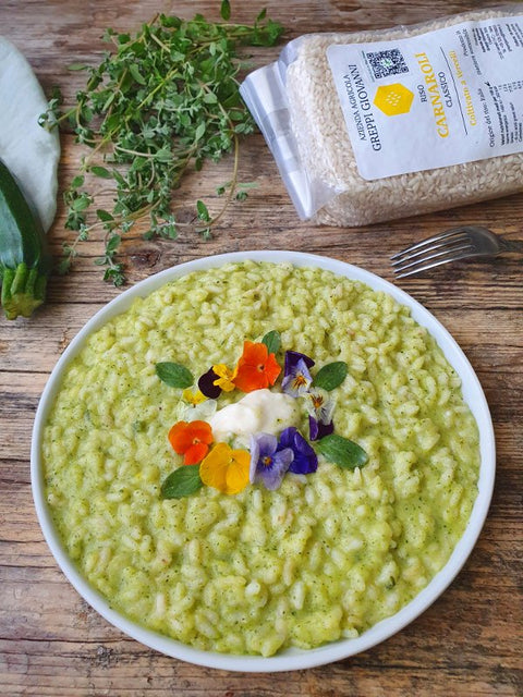 Risotto zucchine e crescenza