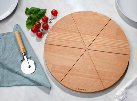 Tagliere in Faggio per Pizza con Tagliapizza